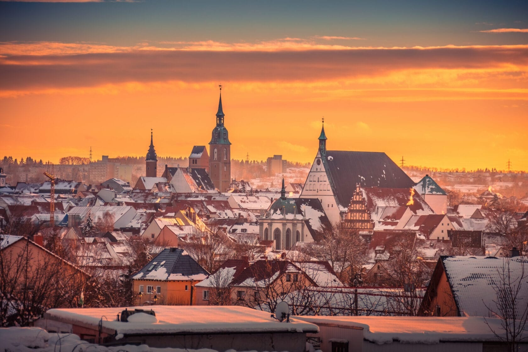Blick Auf Die Altstadt Freiberg